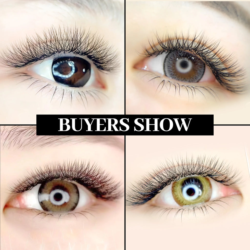 XIUSUZAKI YY Shape Black Brown Eyelashes Extensions Two Tips 2D YY False Lashes Natural Premade Volume Fans Individual Lashes