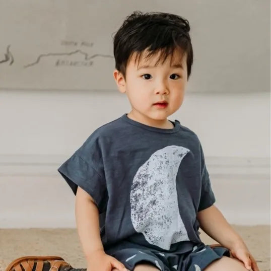 Child Tees Versatile Casual Sports T Pullover Shirt Toddler Brand New Cute Print Solid Tops 2023 Summer Costume For Girls Boys