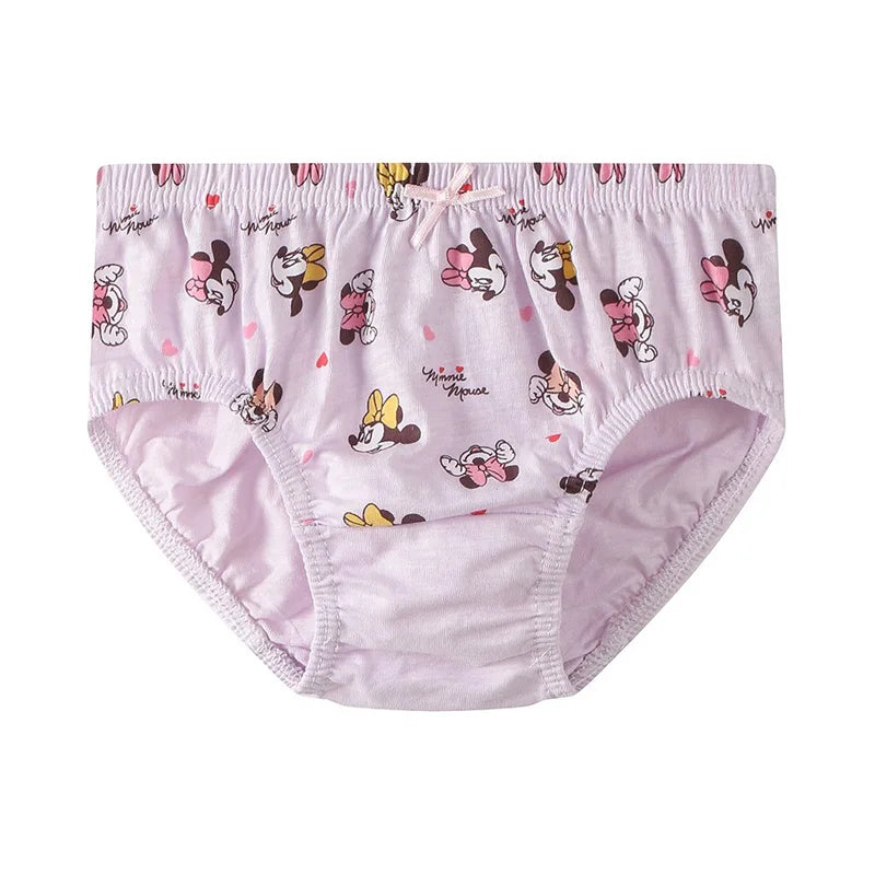 5 Packs/Box Children Underwear Mickey Cartoon Girls Panties Soft Cotton Kids Triangle Panty Breathable Girls Briefs Gift Box