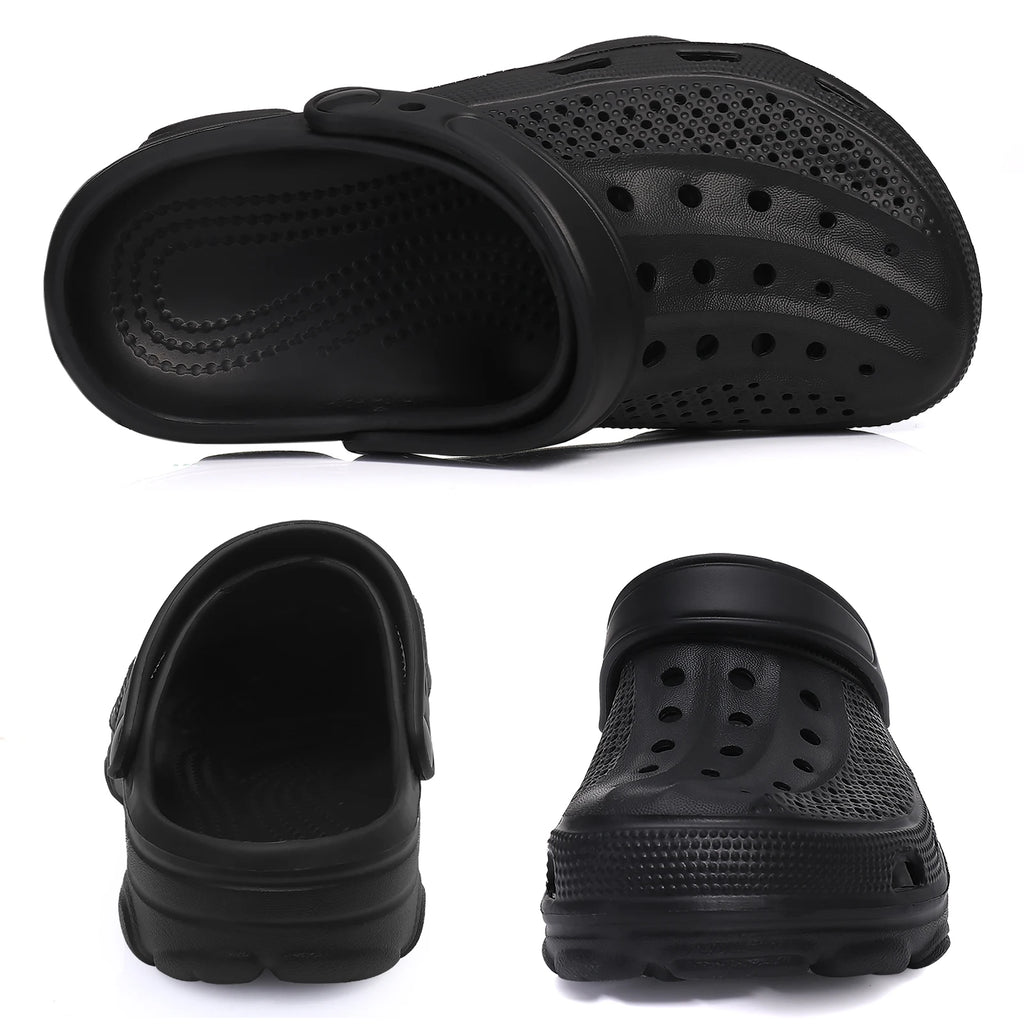 Smile Pop Casual Men Clogs Slippers Band Summer Slippers Outdoor Non-slip Beach Cozy Men Shoes Soft EVA Home Breathable Slippers