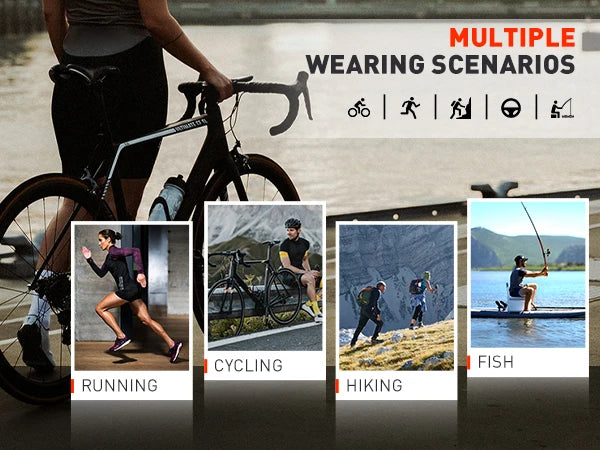 KAPVOE Polarised Cycling Glasses Outdoor Bicycle UV400 Goggles 5 Interchangeable Lenses Unisex Sports Sunglasses for Men Women