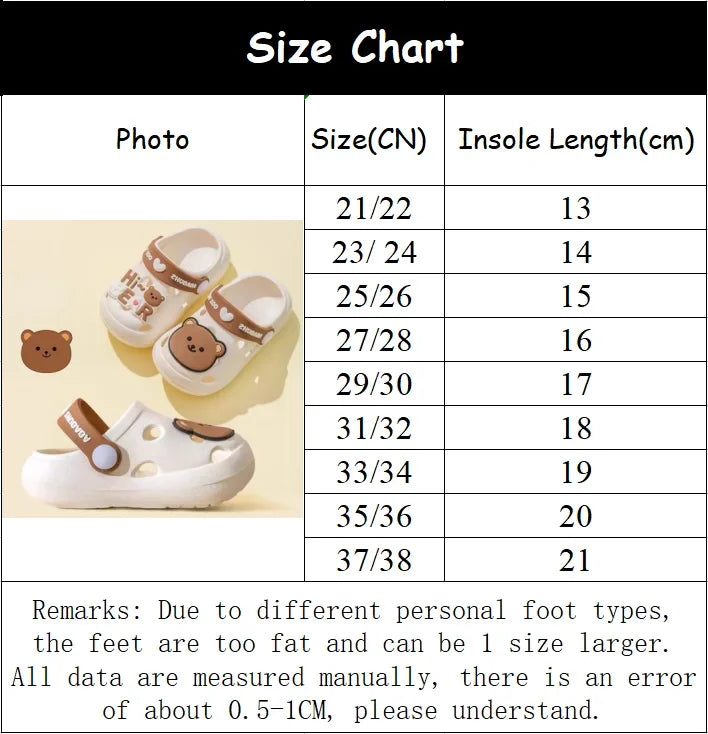 Cartoon Home Slippers Kids Fashion Cute Soft Soled Non-slip Sandals Summer New Design Shoes Baby Unisex PVC Round Head Slippers