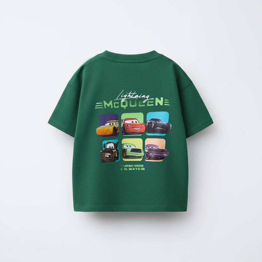 Trendy Tshirt Cartoon Car Printed Short Sleeve Tops New Design Tees Summer Clothes Toddler Pure Cotton T Round Neck Pullovers