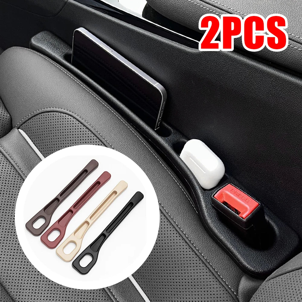 2PCS Black Car Seat Gap Filler Side Seam Plug Strip Leak-proof Filling Strip For All Car Model Wallet Phone Holder Accessories