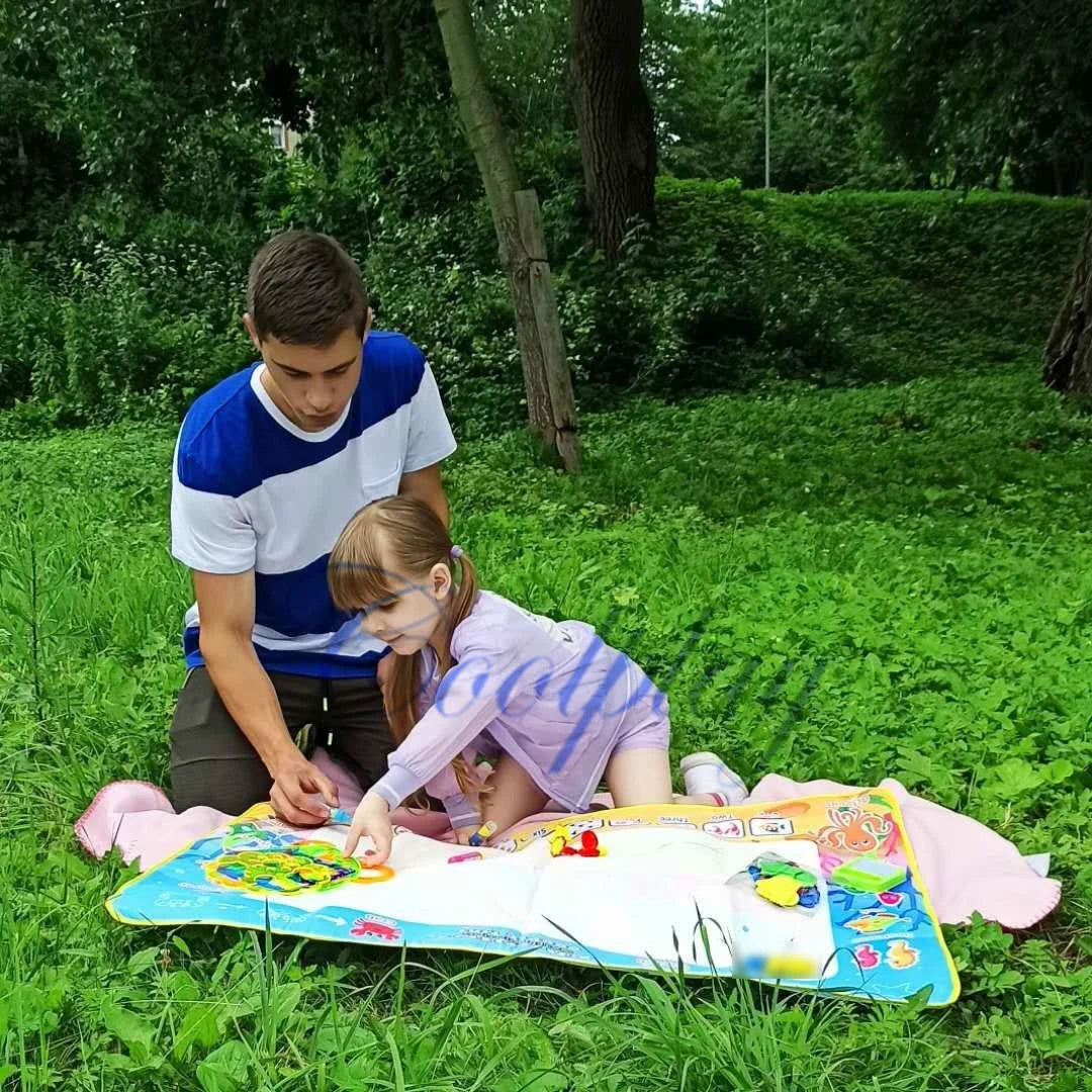 Oversized Magical Water Canvas pens Montessori Toys Learning Blanket Writing  Drawing Repeated Graffiti Painting  toy
