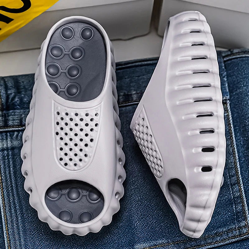 Spring Summer New Men's Massage Slippers Indoor Outdoor Sandals Beach Men Casual Shoes Comfortable Slides Male Home Slippers