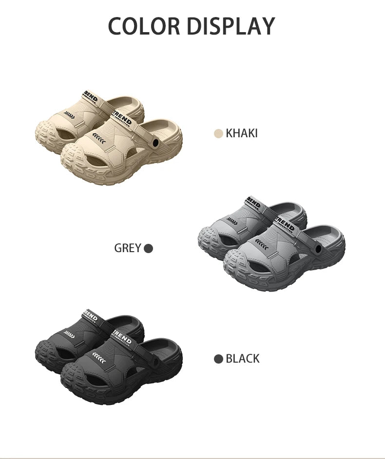 EVA Men's Outdoor Summer Wearable Clog Shoes Anti-Slip Breathable Odor-Resistant Slip-Resistant Sandals