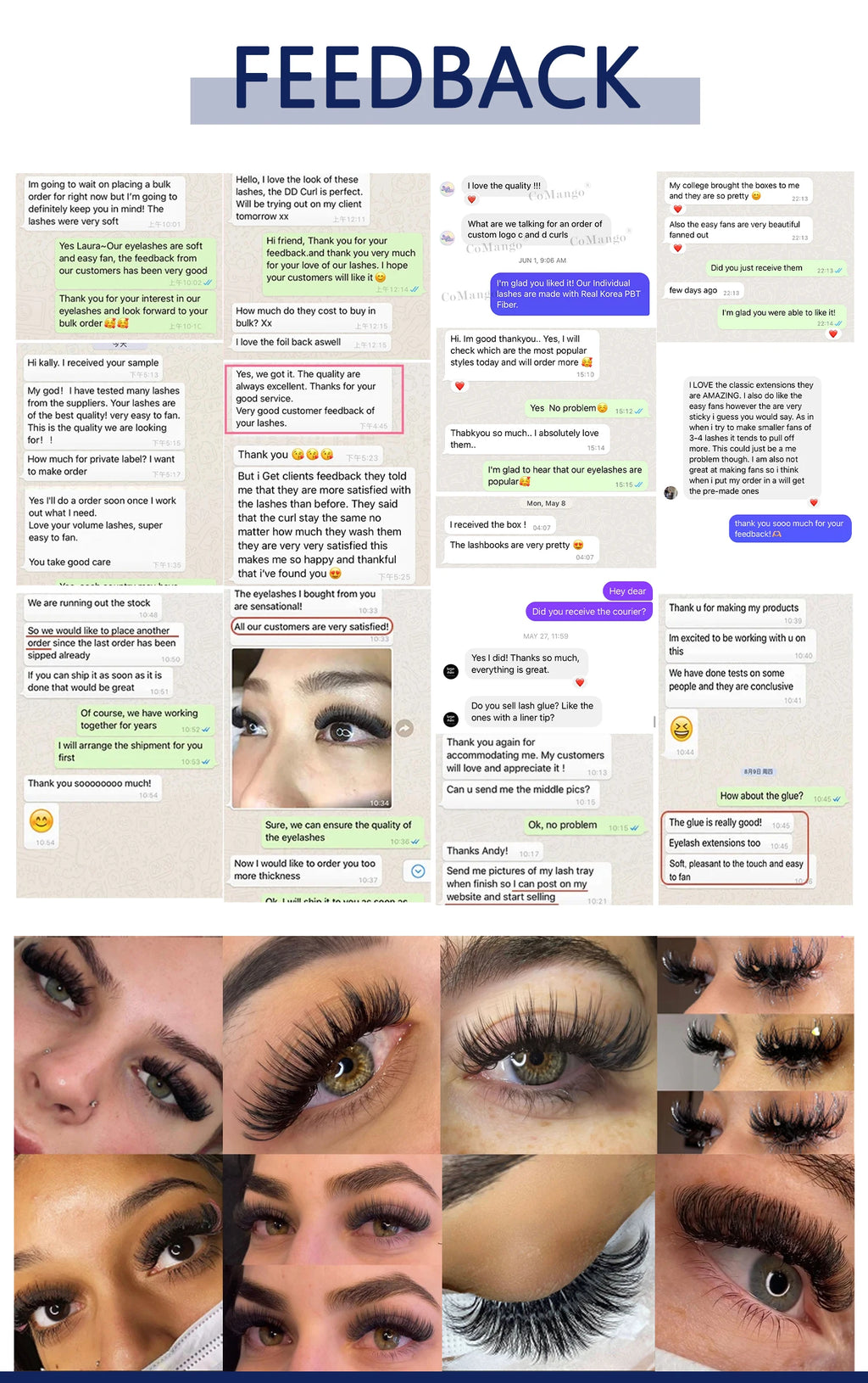 CoMango Easy Fan Lashes Extension DIY 2d/3d/4d/10d Faux Mink Blooming Eye Lash Extensions 0.03/0.05/0.07 Makeup Lashes