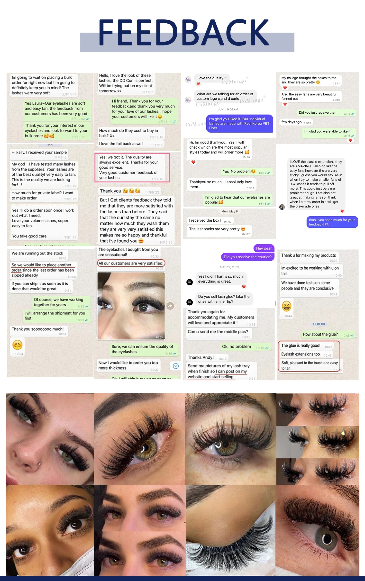 CoMango Easy Fan Lashes Extension DIY 2d/3d/4d/10d Faux Mink Blooming Eye Lash Extensions 0.03/0.05/0.07 Makeup Lashes