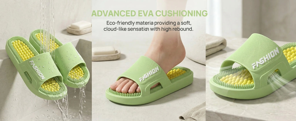 Women Men Acupressure Massage Slippers Soft EVA Anti-Slip Ergonomic Reflexology Slides for Home Bathroom Indoor Outdoor Foot