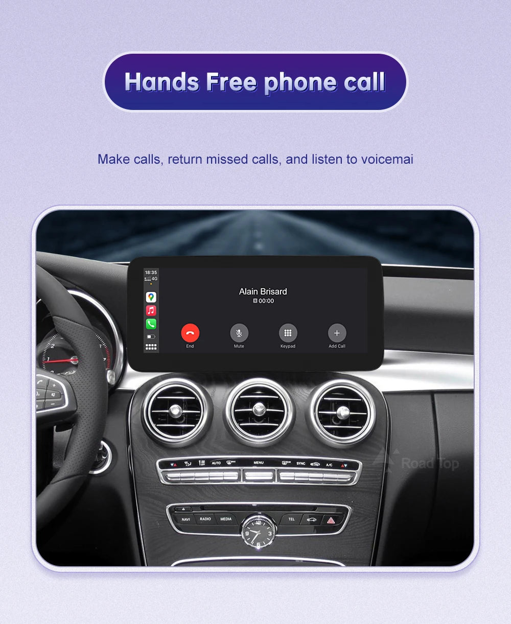 Wireless Carplay Linux Screen for Mercedes Benz W205 GLC A C V Class W447 CLA GLA 2015-2019 GPS With Android Auto Car Multimedia