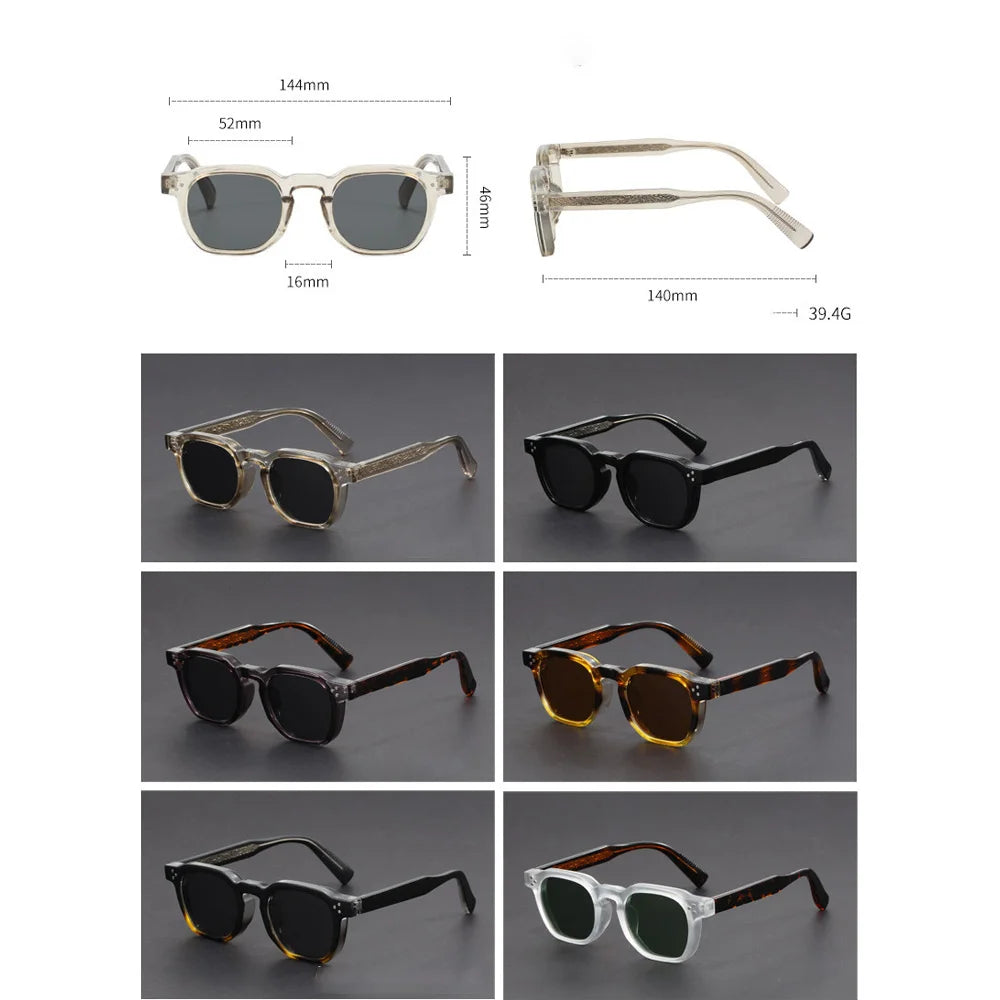 Boho Retro Polarized Sunglasses for Men Frame Polygonal Women's Sunglasses Outdoor High Quality Travel Glasses