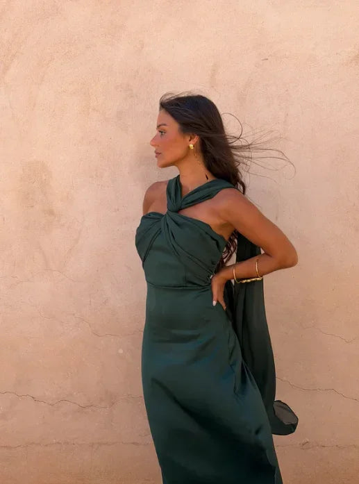 Solid Color Strapless Ribbon Women Summer Dress Sexy Sleeveless Backless High Waist Slim Maxi Vestidos 2026 Lady Vacation Outfit
