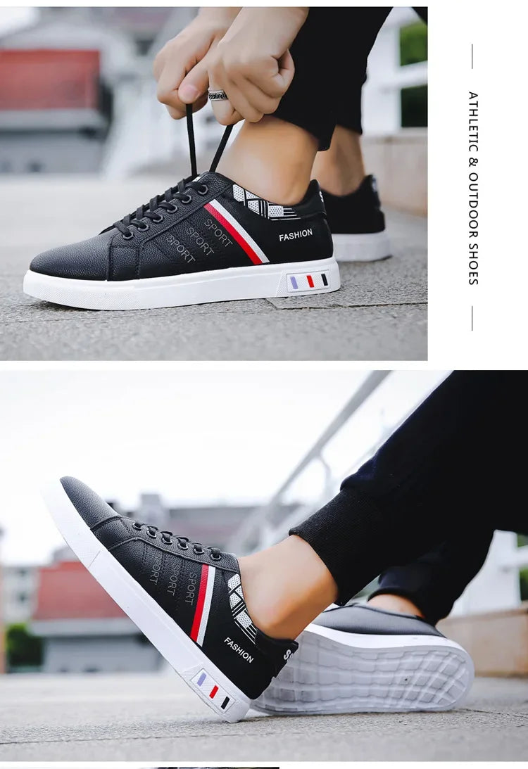 Summer Men Sneakers Casual Vulcanized Shoes Lightweight Breathable Flat White Luxury Shoes for Men Tenis Shoes Tênis Masculino