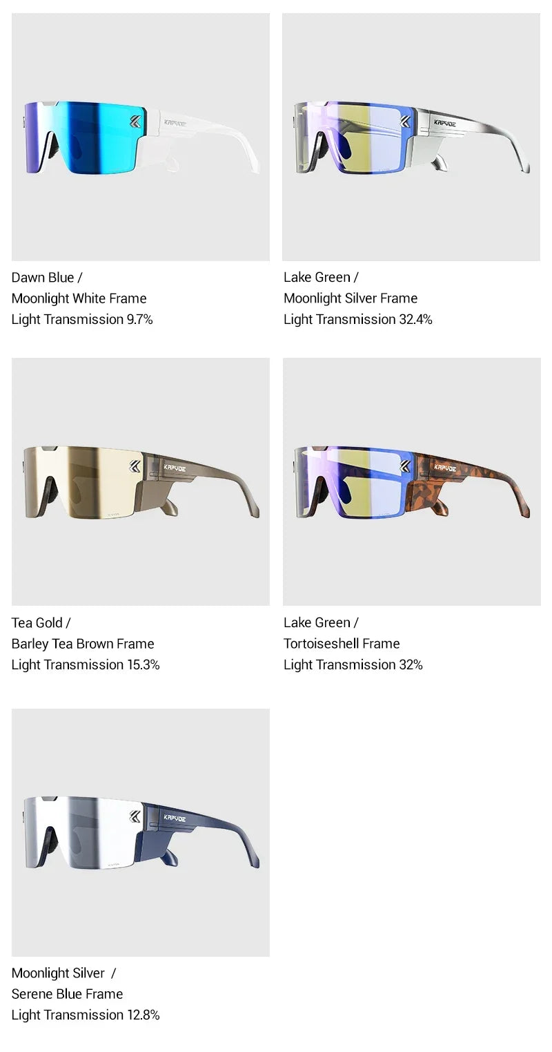 Kapvoe 2026 Hiking Eyewear Cycling Glasses Polarized MTB Bike Sunglasses UV400 Lenses Men Women Sunglasses Protective Glasses