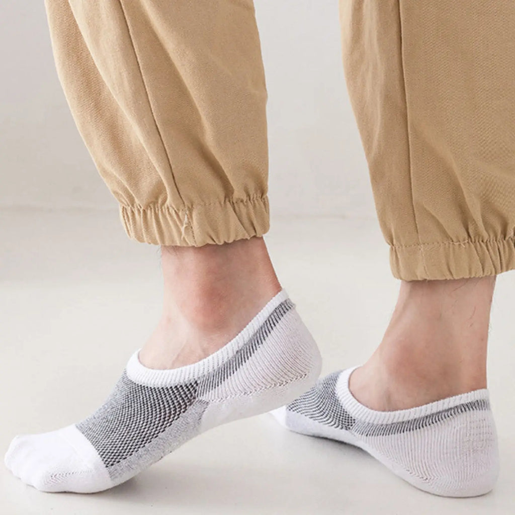 RMSWEETYIL 5 Pairs No Show Low Cut Short Invisible Liner No Slip Socks for Men and Women Cotton Thin Flat No See Boat Shoe Socks