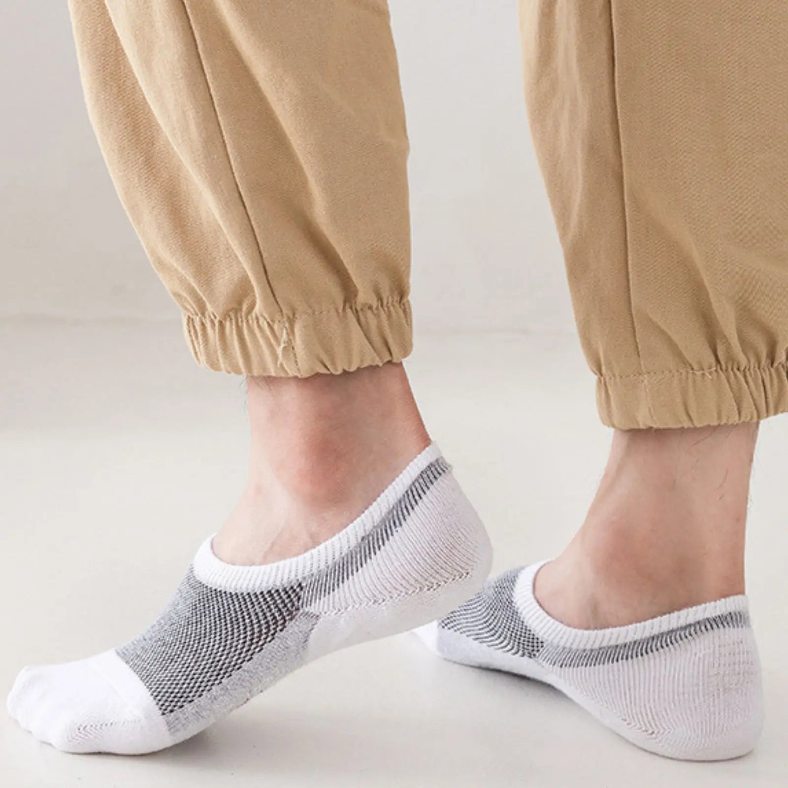 RMSWEETYIL 5 Pairs No Show Low Cut Short Invisible Liner No Slip Socks for Men and Women Cotton Thin Flat No See Boat Shoe Socks