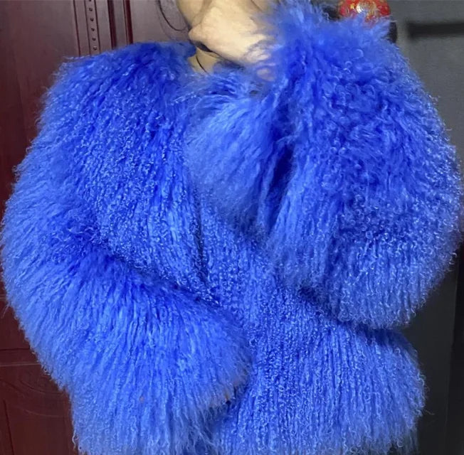New Winter Autumn Fashion Real Fur Jacket Women Genuine Mongolia Sheep Fur Coat