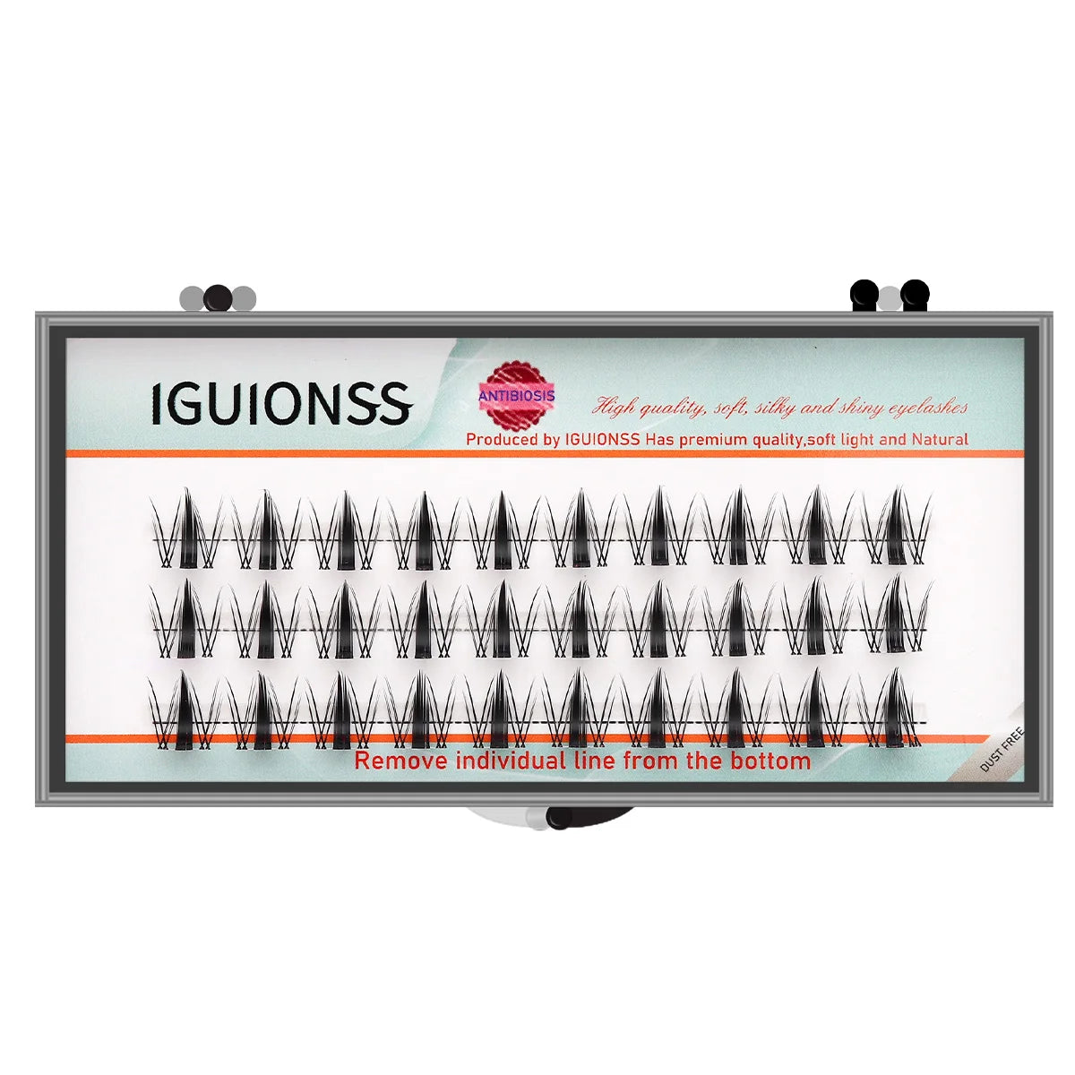 IGUIONSS Segmented False Eyelash Extension DIY Natural Individual Lash Makeup Tools Soft Easy to Operate Eyelashes