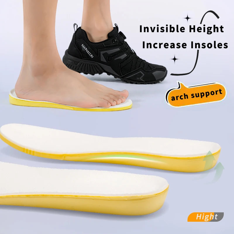 All Seasons 1 Pair Arch Support No-Tie Sports Casual Shoes / Inner Height Increase / Lightweight / Breathable / Non-Slip / Durab