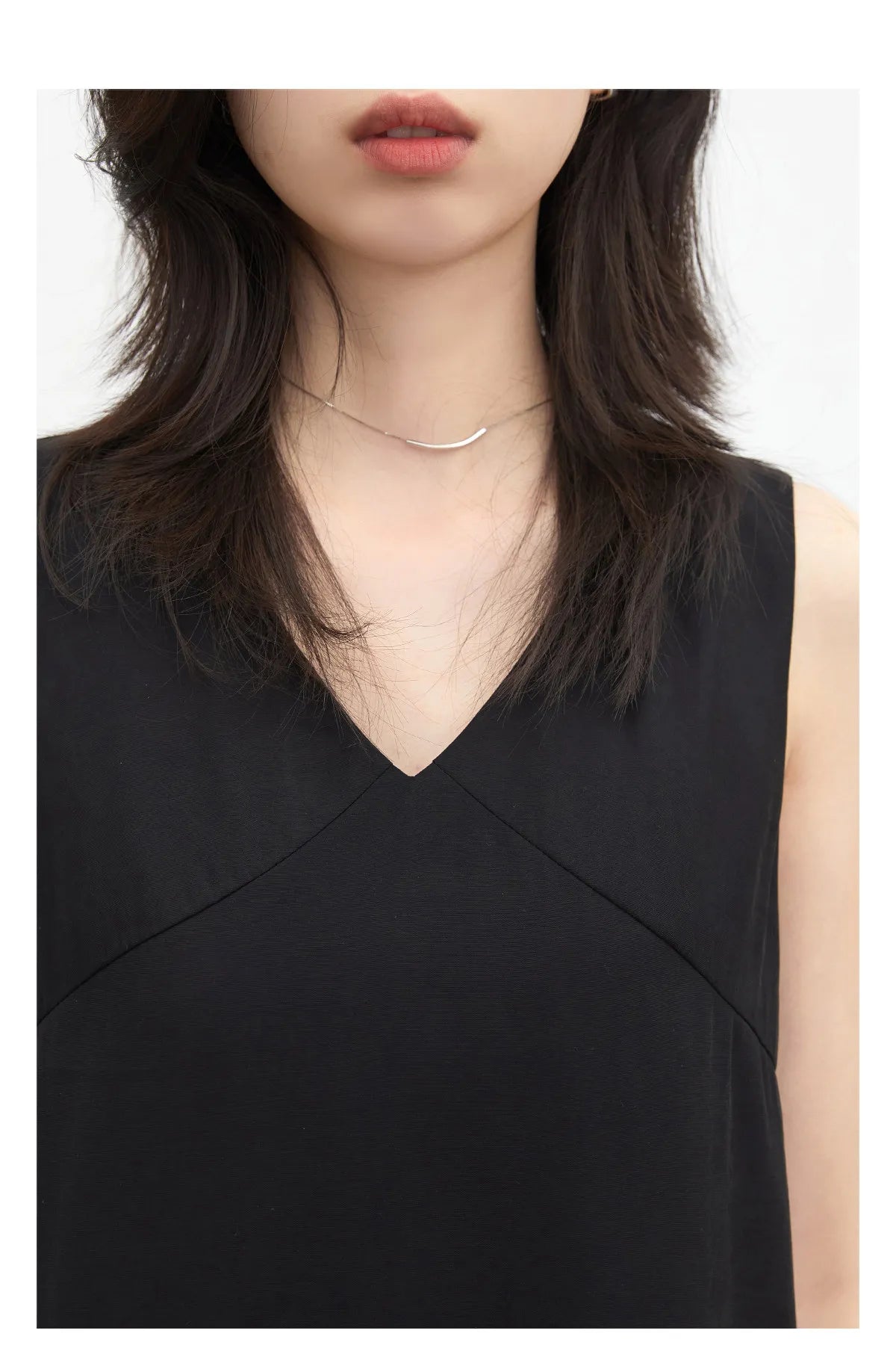 CHIC VEN Fashion Women Dresses Solid A Line Loose Casual V-neck Sleeveless Female Dress Mid-length Spring Summer 2026