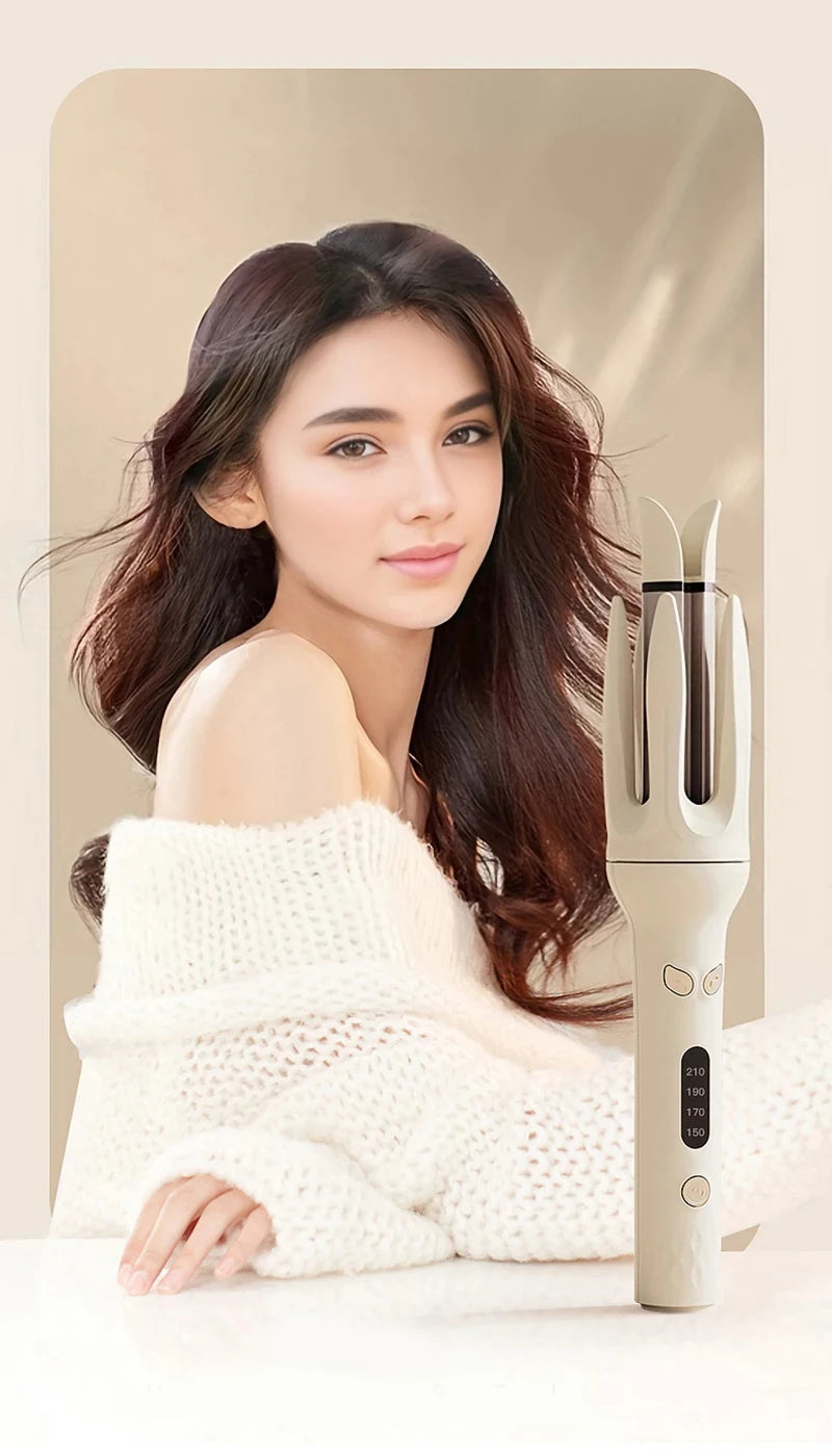 Automatic Hair Curler 28mm Negative Ions Electric Ceramic Curling Hair Stick Rotating Curl Waves Anti-Tangle Curling Iron Styler