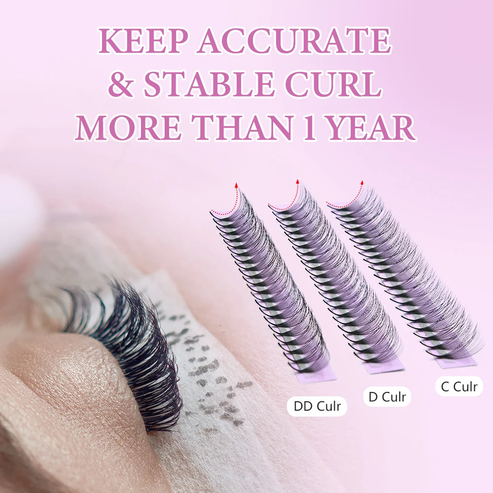 OWOSC Pointy Base Premade Volume Fans Eyelash Extension 3D/6D/8D/10D/12D/14D Individual Sharp Pointy Stem 320 fans Custom Logo
