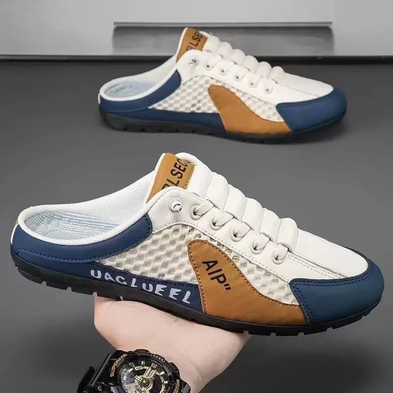 Men's Fashion Soft-soled Half Slippers Summer Men Trendy Bottom Casual Shoes Soft Sole Support Shoes Sneakers Zapatos De Hombre