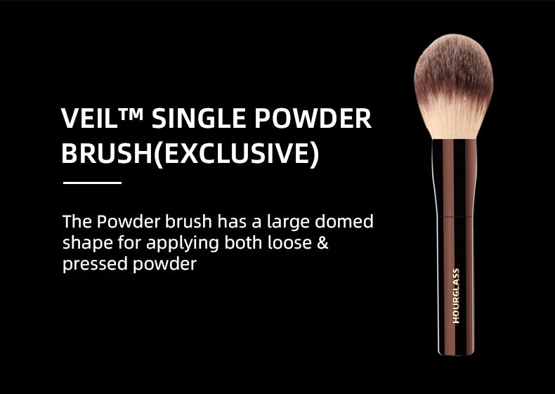 HOURGLASS Vegan brush travel brush set includes 7 brushes for the eye and face with a bag gift box packaging