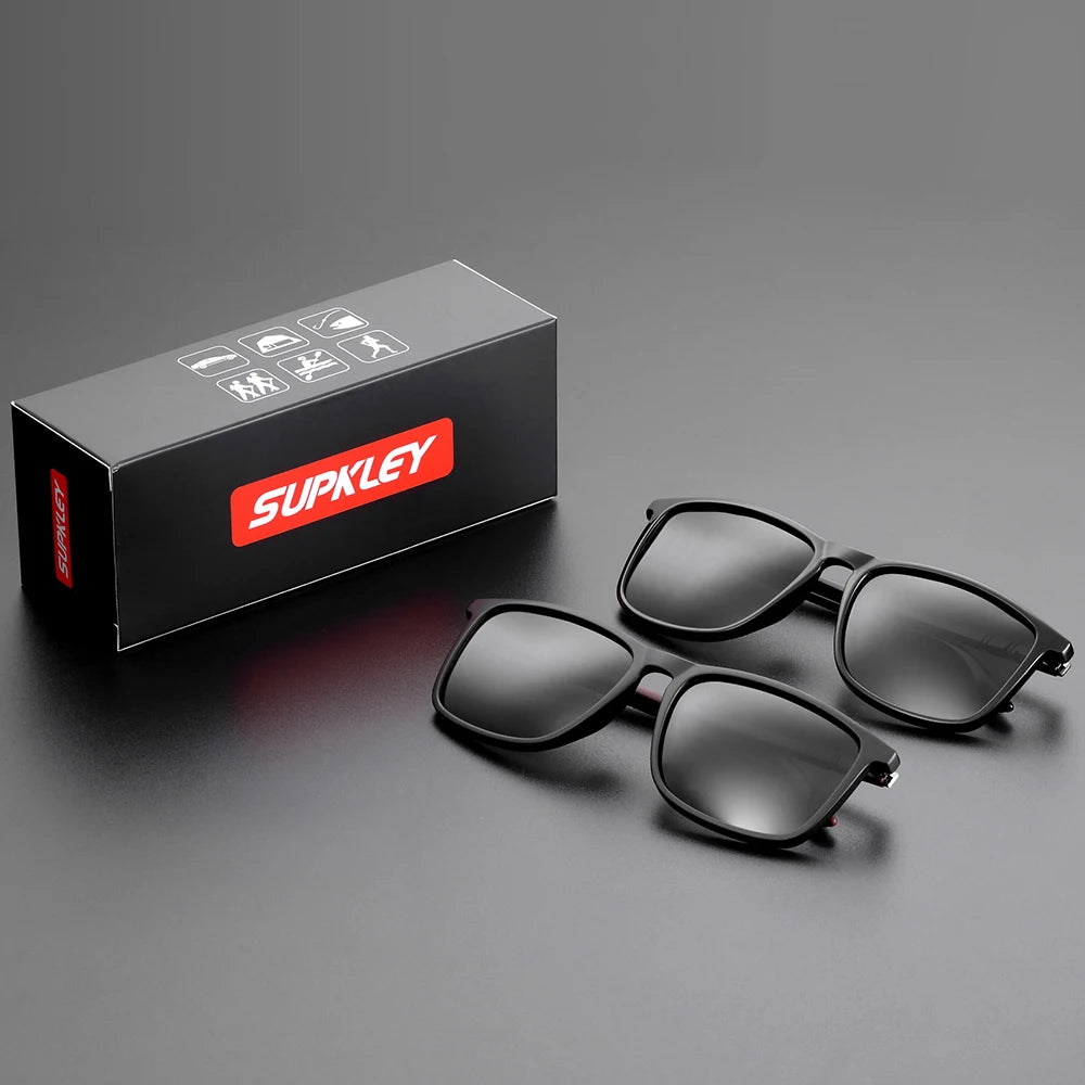 SUPKLEY Men's Polarized Sunglasses Driver Driving Fishing Sunglasses Outdoor Cycling Sports Glasses UV400 Eyewear Accessory