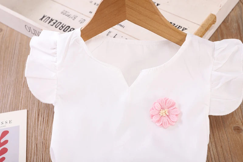 New Summer Fashion Baby Clothes Suit Children Girls Vest Shorts 2Pcs/Sets Toddler Clothing Infant Casual Costume Kids Tracksuits