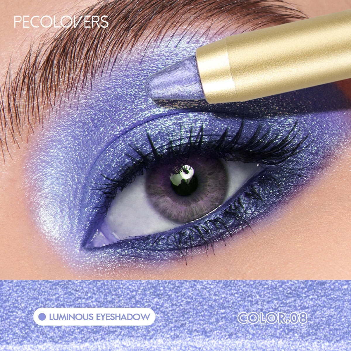 1PC Anti-smudge, Glitter and Matte Finish for Beginners, Vibrant Metallic, Silky, Double Headed Eye Shadow Stick for Bold Look