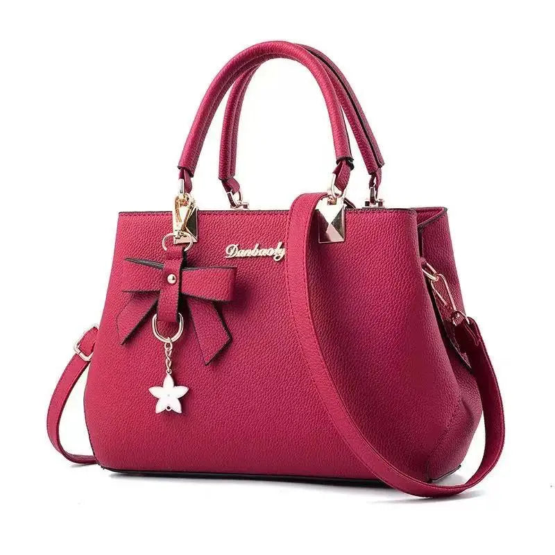 New Korean version trendy autumn and winter bow women's bag portable shoulder bag messenger bag killer bag mother bag large capa