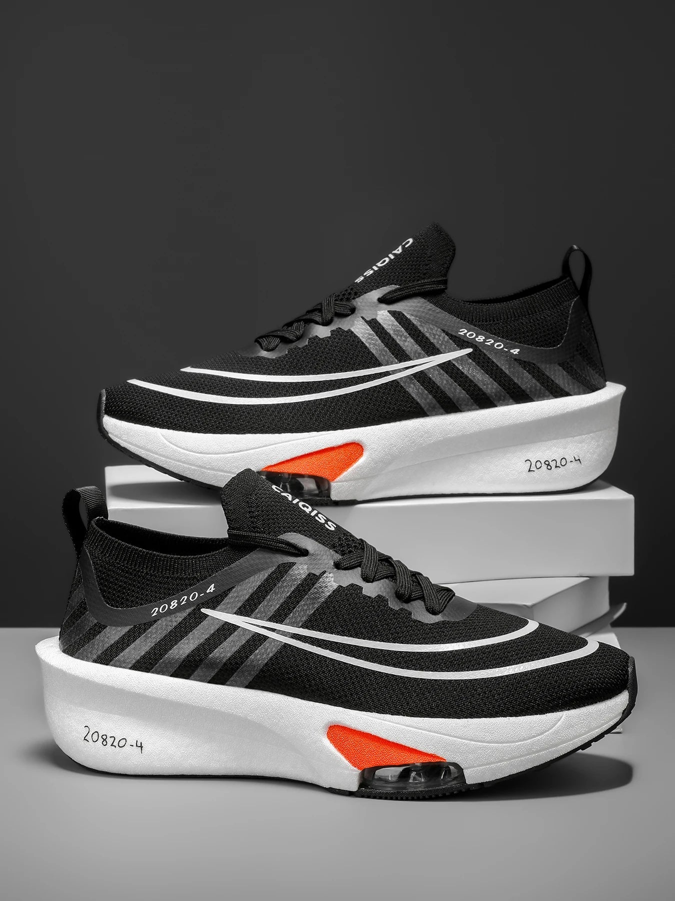 Men's Lightweight Running Shoes - Breathable Low-Top Sneakers with Cushioned Soles, Arch Support, and Anti-Slip Texture - Knit Fabric and Mesh Design, Suitable for Marathon, Gym, Jogging, and Gymnastics - Gradient Color - Sne