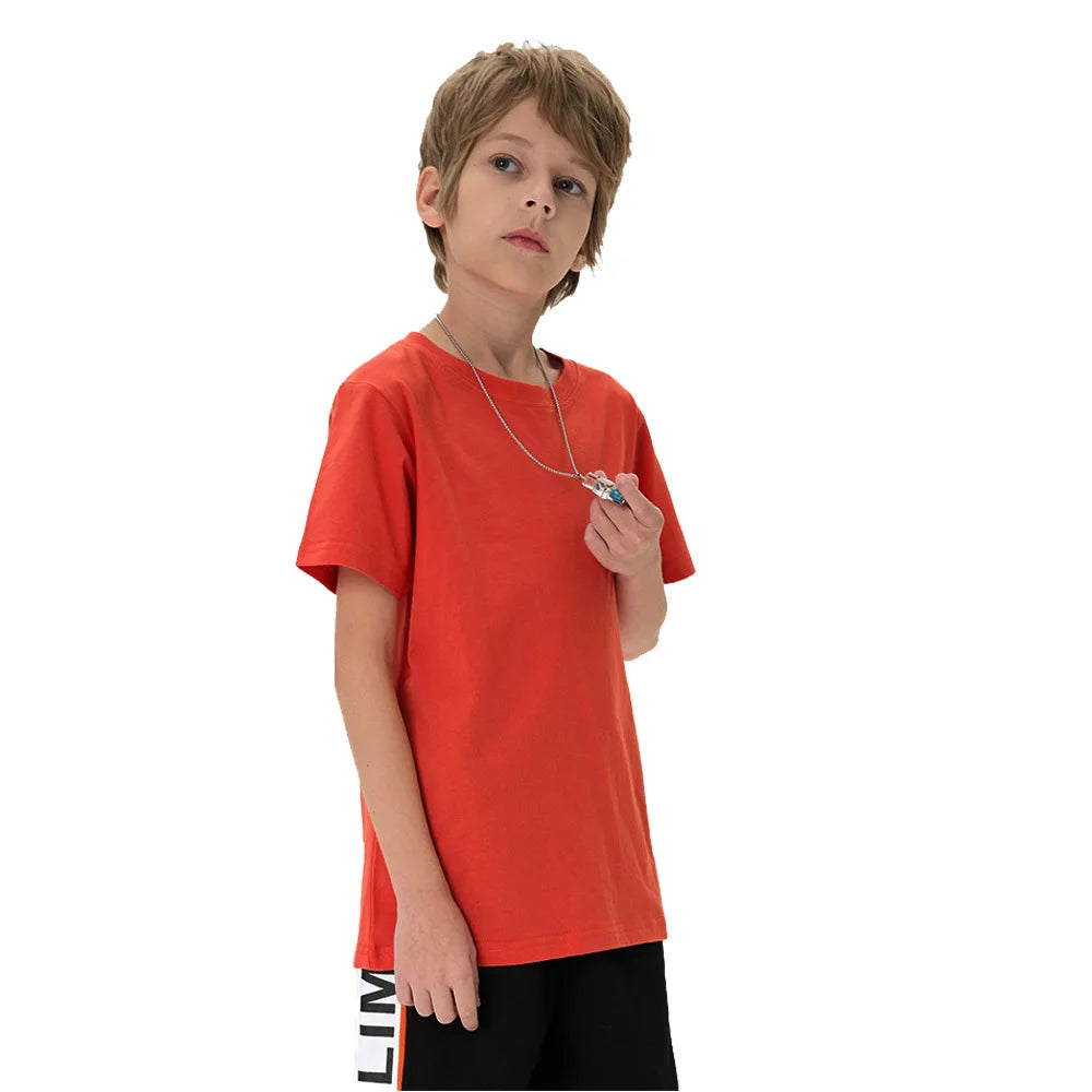 2-16 Years Boys Tshirts Cotton Short Sleeve Girls Clothes Summer Solid T-shirt Teenage Children Tees Kids Korean Top Baby  Cloth
