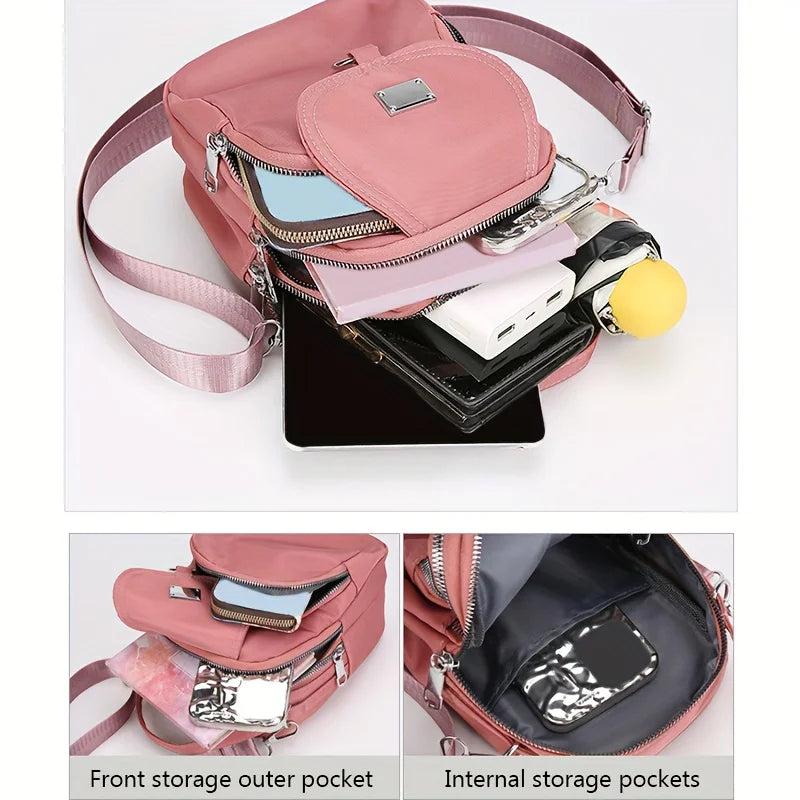 Hot Crossbody Bag Solider Color For Women Fashion Portable Casual Bag Students Cross Body Shoulder Bag
