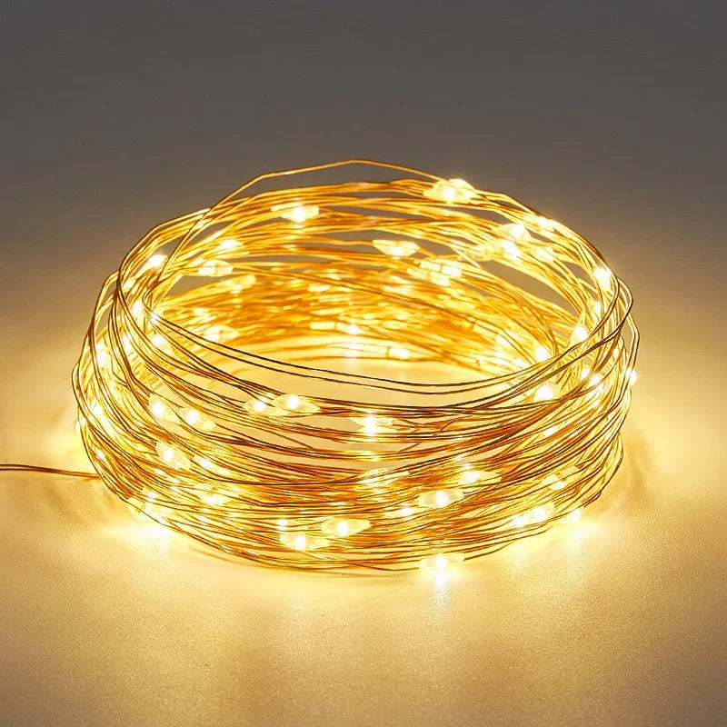 LED Solar Light Outdoor Garden Fairy String Light Led Twinkle Waterproof Lamp for Christmas Patio Tree Party 7m/12m/23m/33m