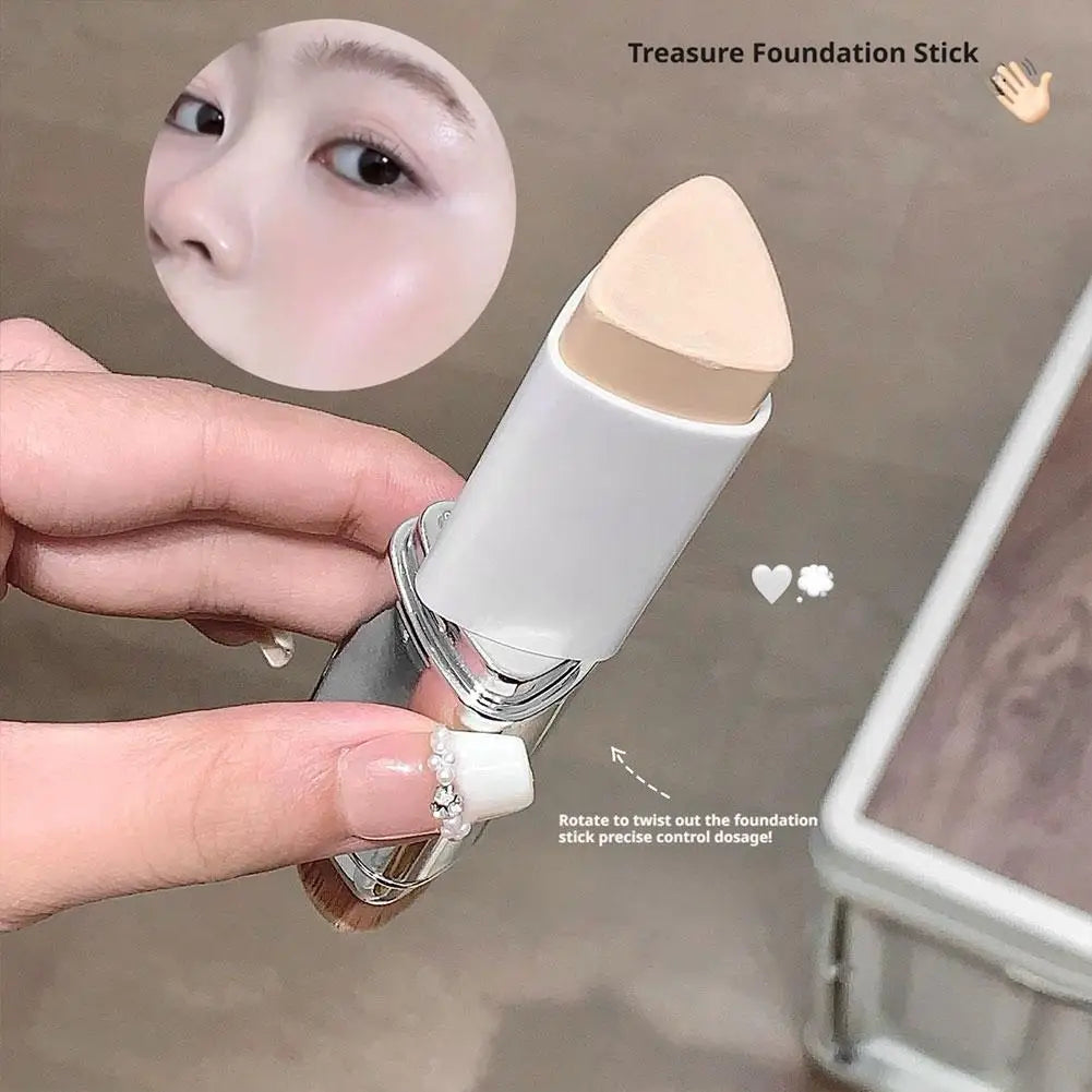 Dual-ended Foundation Stick Natural Matte Ivory White Natural Color Foundation Stick Even Out Skin Tone Provides Spot Foundation