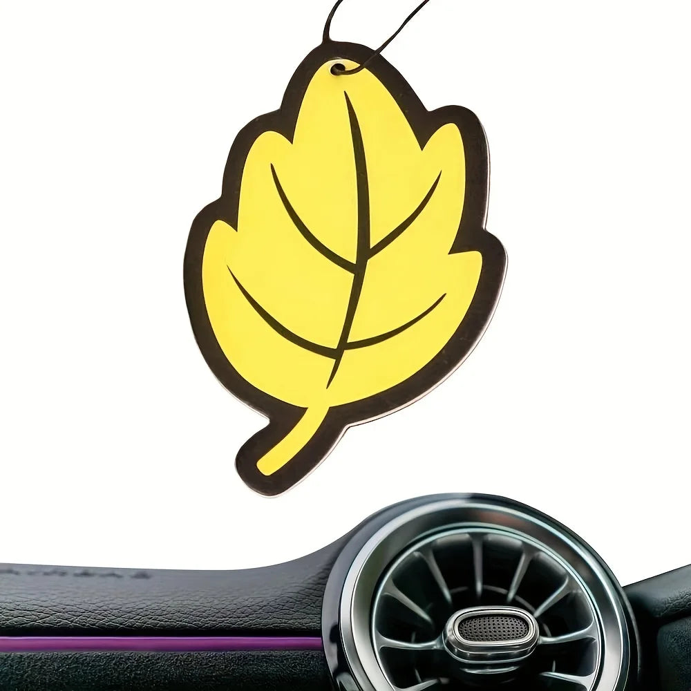 3-60pcs Car Air Freshener Natural scented tea paper Auto Hanging Vanilla perfume fragrance Leaf Shape car accessories interior