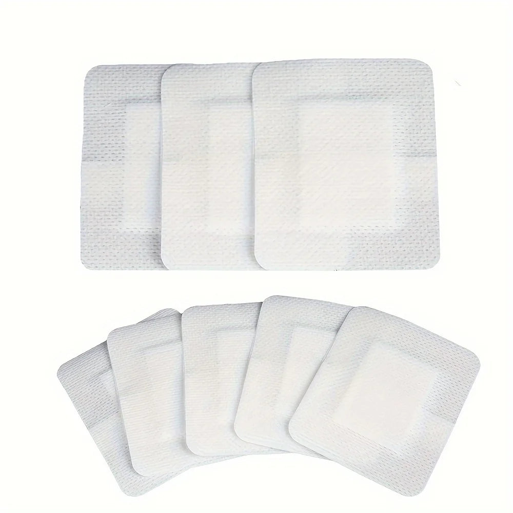 50pcs Large Size Hypoallergenic Non-woven Medical Adhesive Wound Dressing Band Aid Bandage Large Wound First Aid 6*7cm