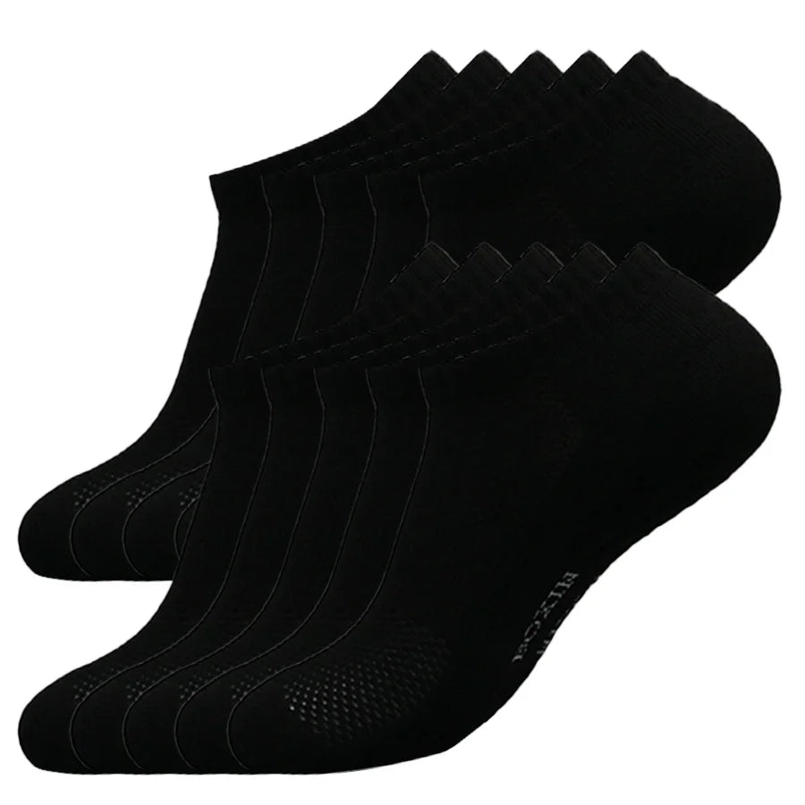 5/10/20 Pairs New Cool Men Black White Warm Socks Set Autumn Winter Male Solid Color Sport Short Socks For Men Dropshipping