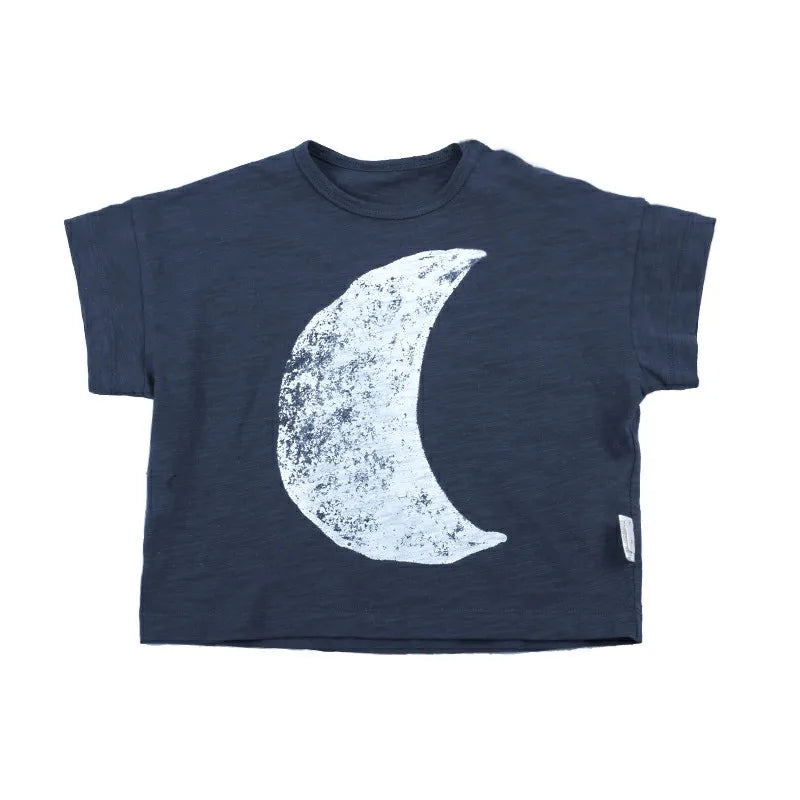 Child Tees Versatile Casual Sports T Pullover Shirt Toddler Brand New Cute Print Solid Tops 2023 Summer Costume For Girls Boys