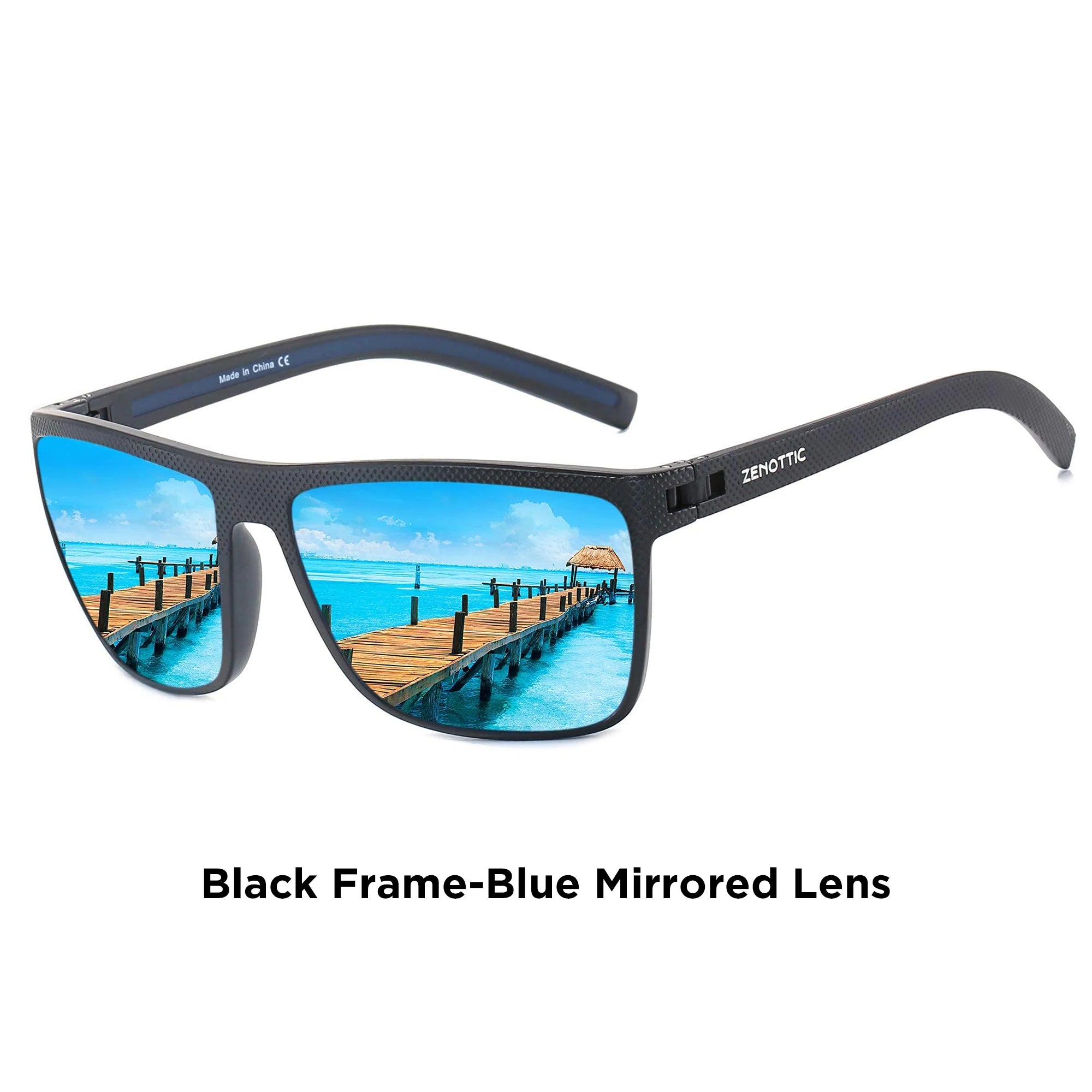ZENOTTIC Fashion Polarized Sunglasses Shade for Women Men Lightweight TR90 Frame UV400 Protection Square Sun Glasses