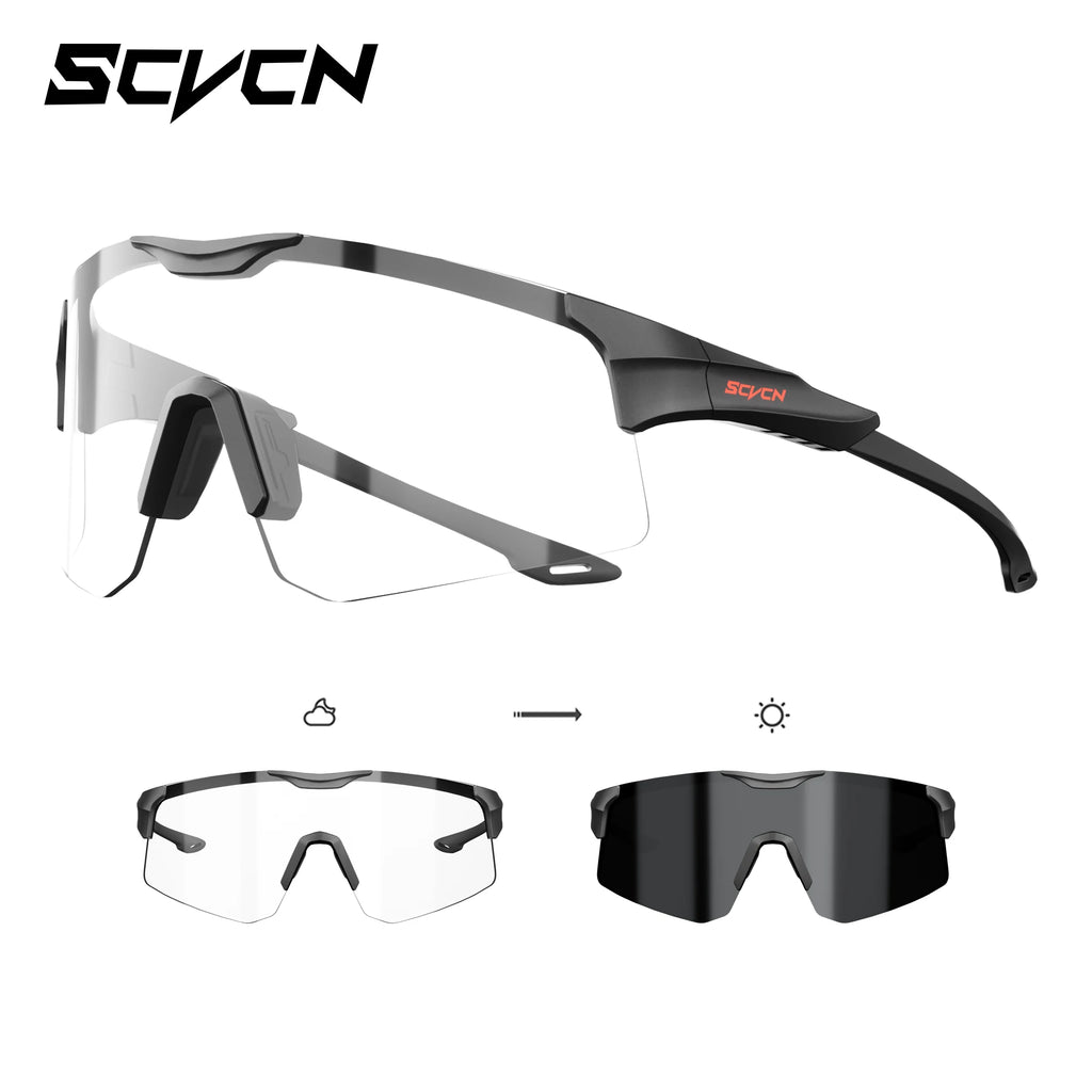 SCVCN Photochromic Sunglasses Outdoor Sports Bike Cycling Glasses Man MTB Climbing Glasses Women Driving Bicycle Eyewear New