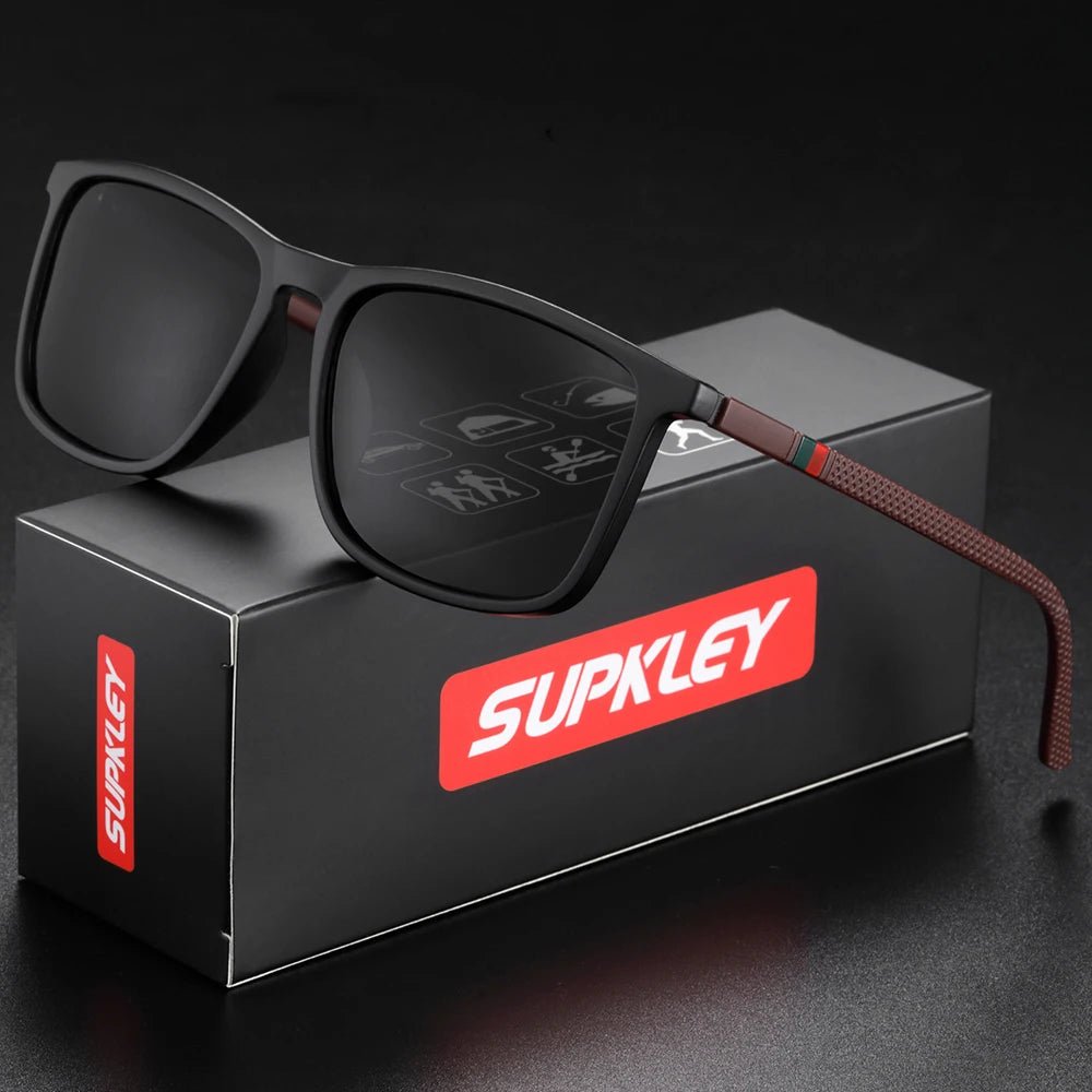 SUPKLEY Men's Polarized Sunglasses Driver Driving Fishing Sunglasses Outdoor Cycling Sports Glasses UV400 Eyewear Accessory