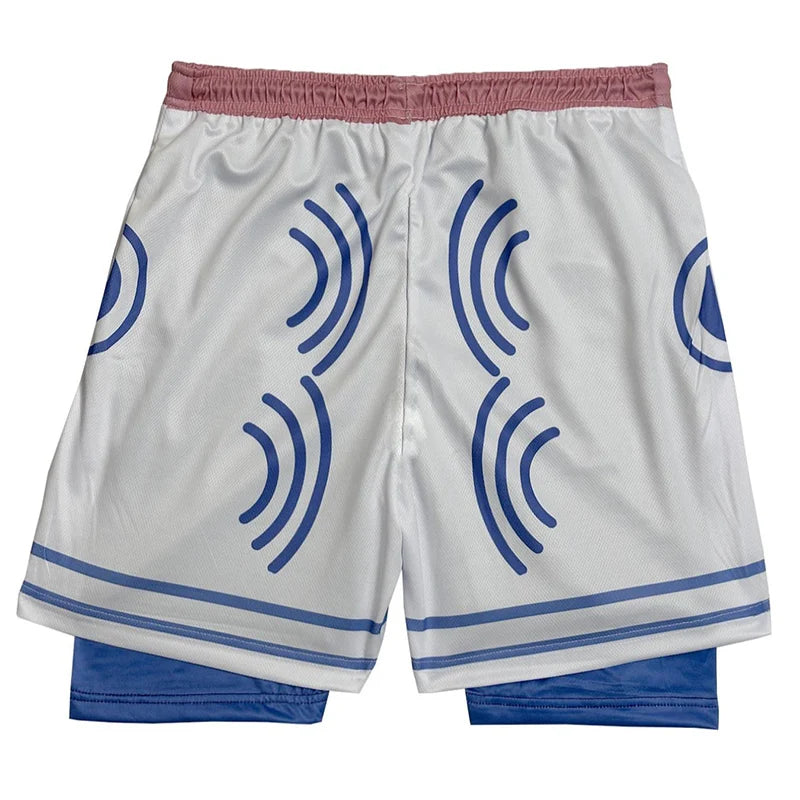 2 in 1 Athletic Gym Shorts for Men Stylish 3D Print Shorts with Pockets Quick Dry Stretchy Summer Sports Fitness Running Jogging