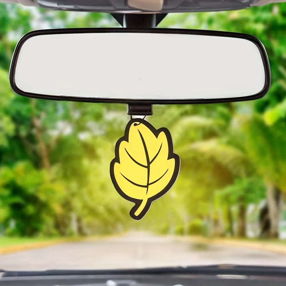 3-60pcs Car Air Freshener Natural scented tea paper Auto Hanging Vanilla perfume fragrance Leaf Shape car accessories interior