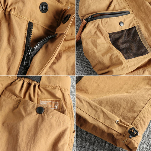 2025 New Japanese Loose Straight Outdoor Paratrooper Assault Pants Men's Functional Pocket Casual Trouser with Belt for Cityboy