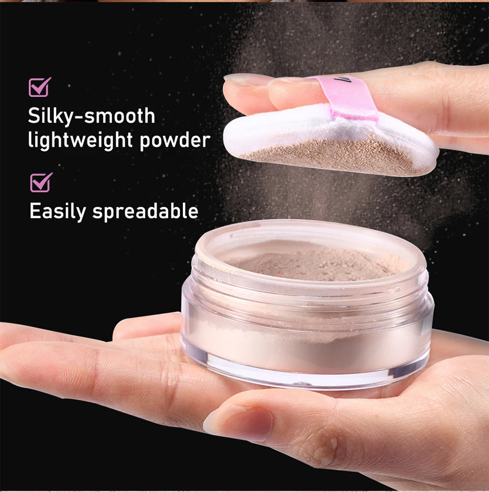 Loose Baking Setting Powder Long Lasting Oil Control Natural Face Matte Waterproof Brightening Loose Powder Makeup Cosmetics