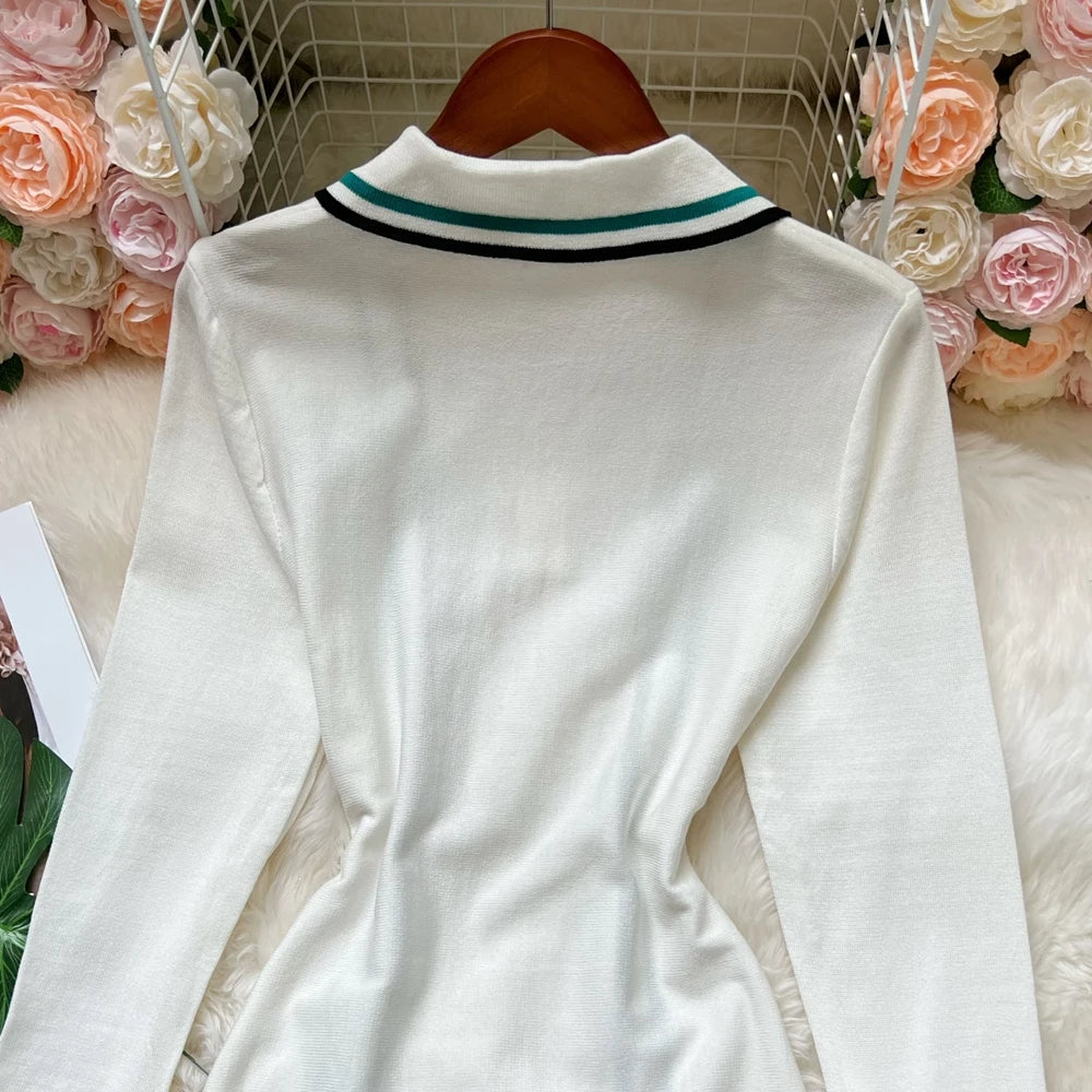 YuooMuoo Brand Fashion Women Knitted Mini Dress Ins Hot Sexy Package Hips Ruffled Party Dress Streetwear Lady Outfits Vestidos